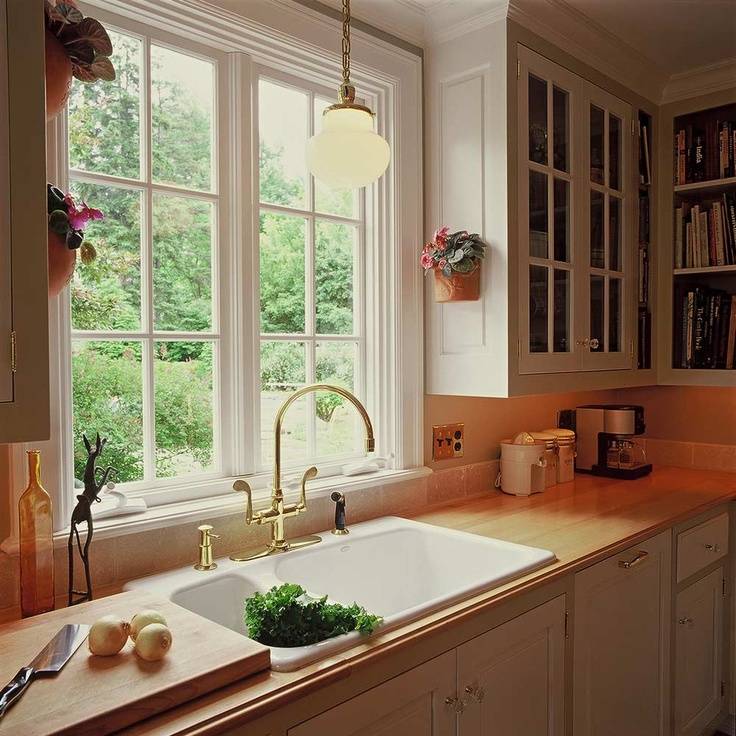 Кухня с двумя окнами: советы по оформлению и готовые идеи дизайна (50 фото) | современные и модные кухни