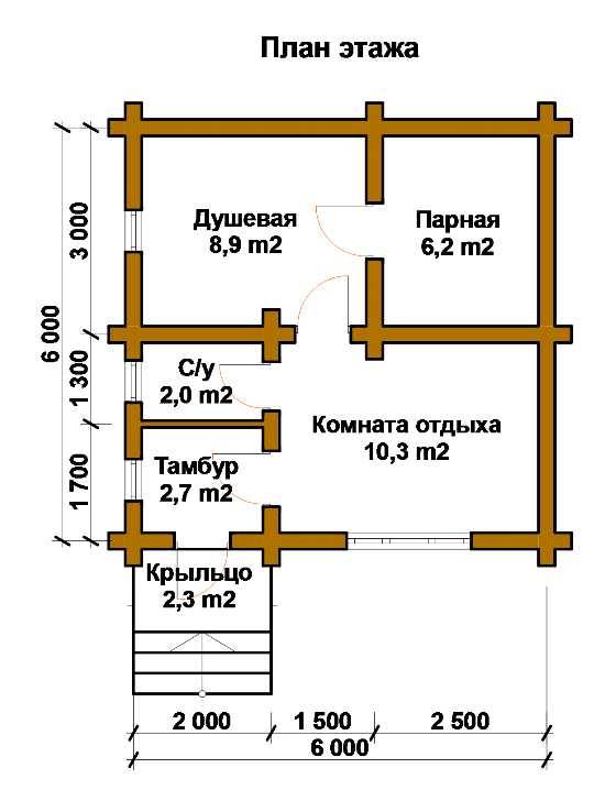 Баня из сруба 6х6 проекты