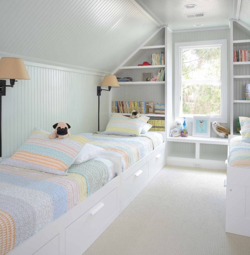 Мансардная спальня — 90 фото модных идей оформления дизайна спальни