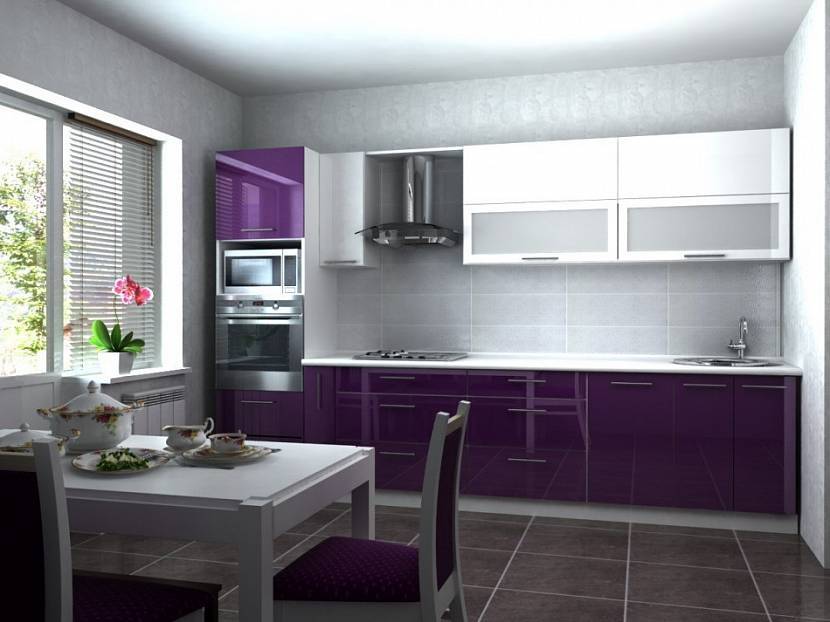 Дизайн прямого кухонного гарнитура на 3 метра: варианты, стили и подбор цвета