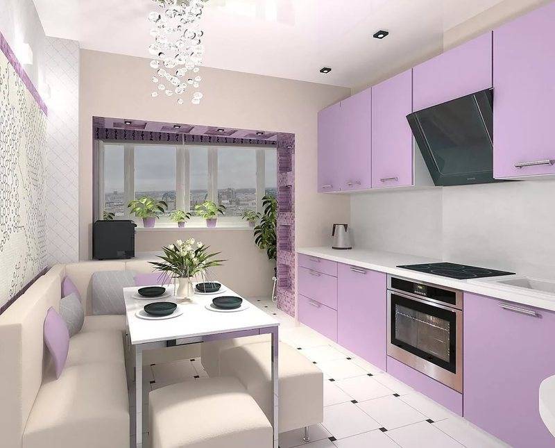 Дизайн кухни в фиолетовых и сиреневых тонах в интерьере: цветовые сочетания и гармонии, фото-идеи