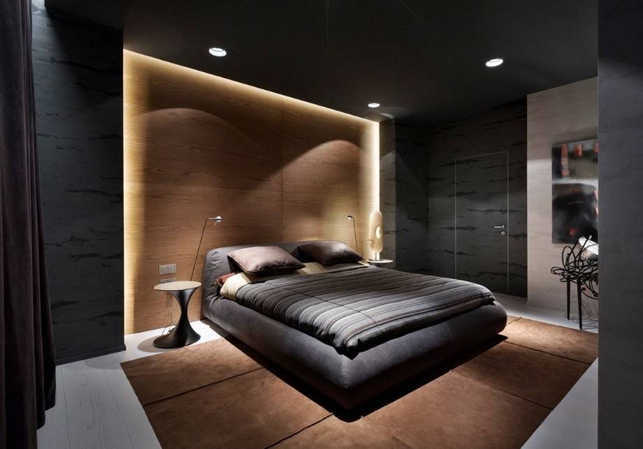 Дизайн черной спальни (56 фото): спальня в темных тонах с золотом, с черной кроватью