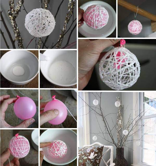 Как сделать шар из ниток? шары своими руками из ниток и клея :: syl.ru