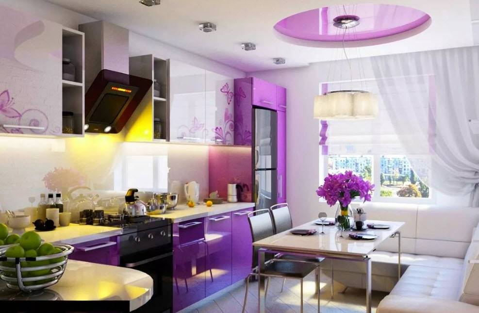 Фиолетовая кухня: идеи дизайна (80 фото)