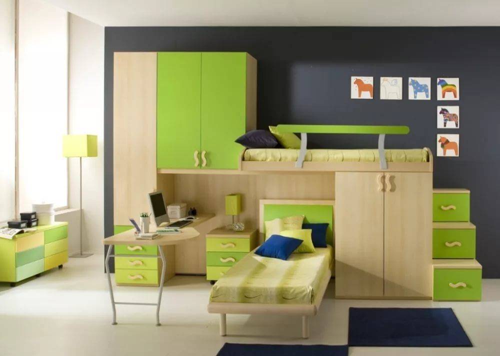 Советы по выбору мебели для двоих в детскую комнату