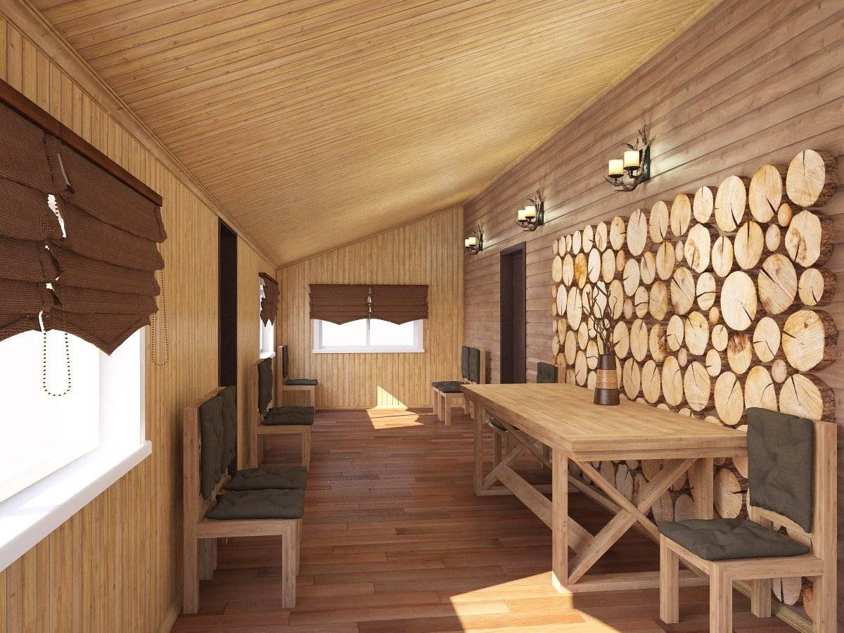 Комната отдыха в бане 3х4: дизайн интерьера в современном стиле с кухней, оформление и отделка - 41 фото