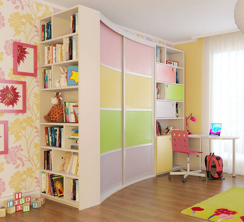 Примеры выбора углового шкафа для детской комнаты