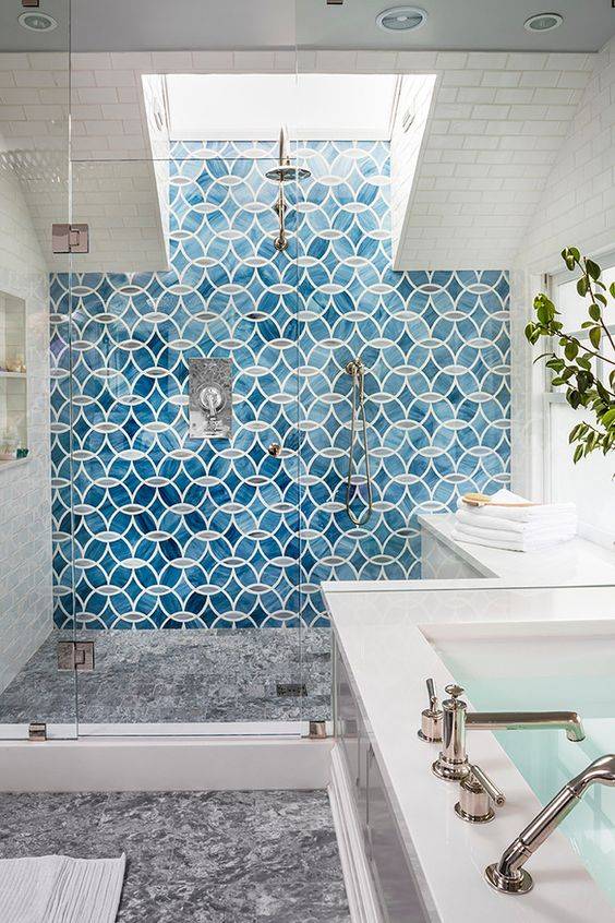 Дизайн плитки в ванной комнате — 50 современных примеров