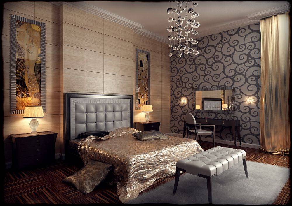 Спальня в стиле арт-деко (47 фото): дизайн интерьера и особенности стиля