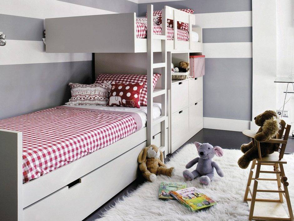 Двухъярусная кровать в интерьере детской: идеи + 80 фото