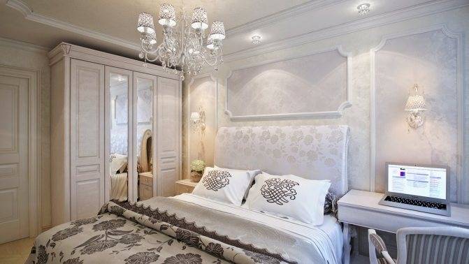 Спальня в стиле неоклассика (70 фото): дизайн интерьера в стиле неоклассицизм, белая мебель для маленькой комнаты