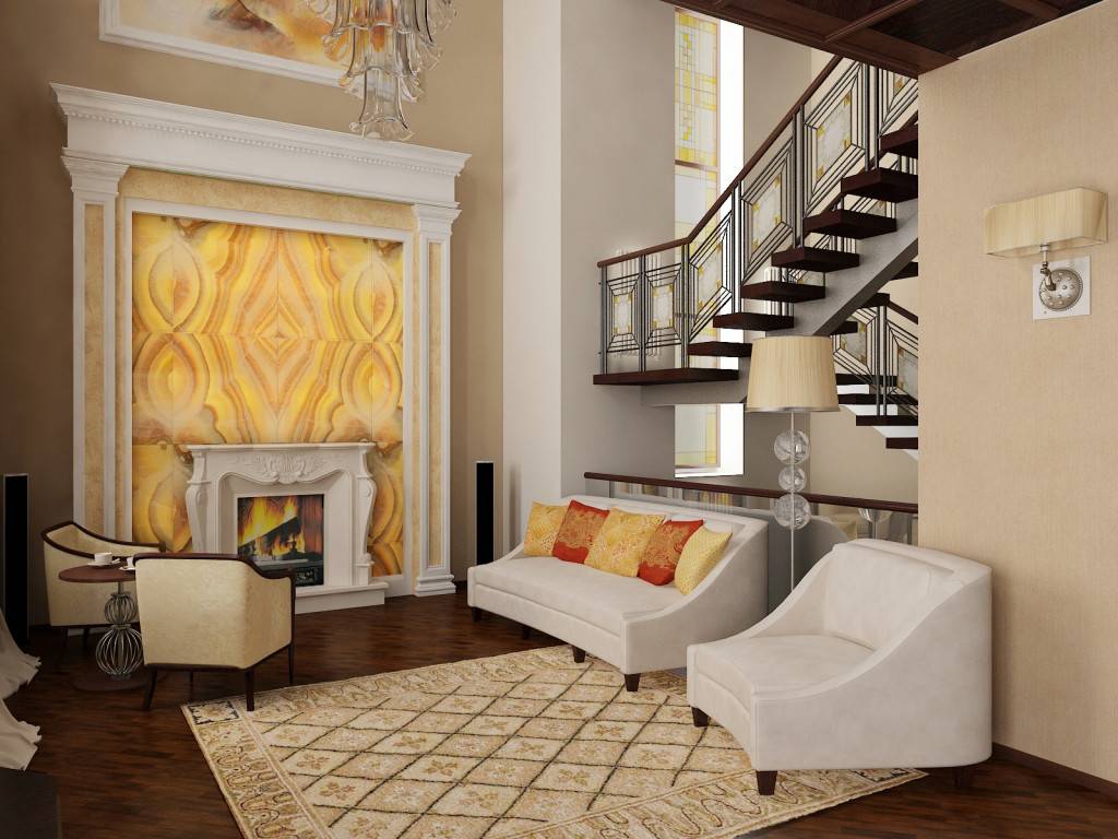 Дизайн лестницы (96 фото): в интерьере гостиной, интерьерное оформление подъема на второй этаж