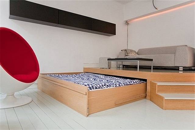 Кровать подиум: 120 фото применения и правила установки в современном интерьере