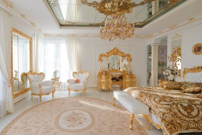 Гостиная барокко — стильные, уютные и напыщенные варианты оформления гостиных комнат (85 фото)