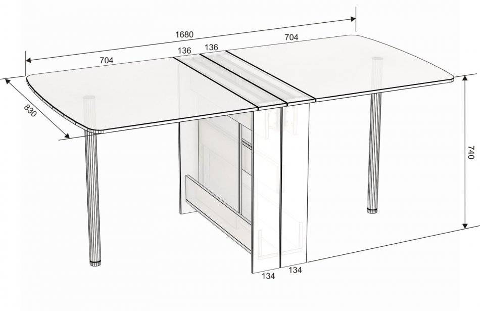 Как выбрать стол в маленькую кухню. 50 реальных фото 2021