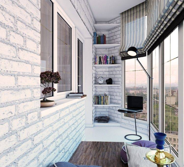 Дизайн балкона с кирпичной стеной (57 фото): варианты отделки лоджии белым и другого цвета кирпичом. как облагородить кладку?