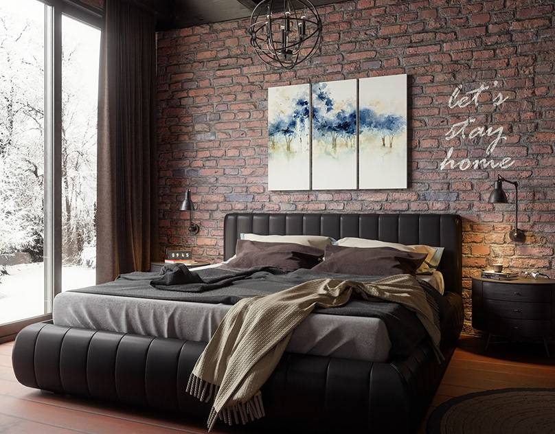 Спальня в стиле лофт - изумительный и необычный дизайн (95 фото новинок)