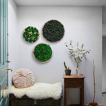 Искусственный мох: как выбрать мох на стену, для декора и для аквариума? декоративный мох в интерьере