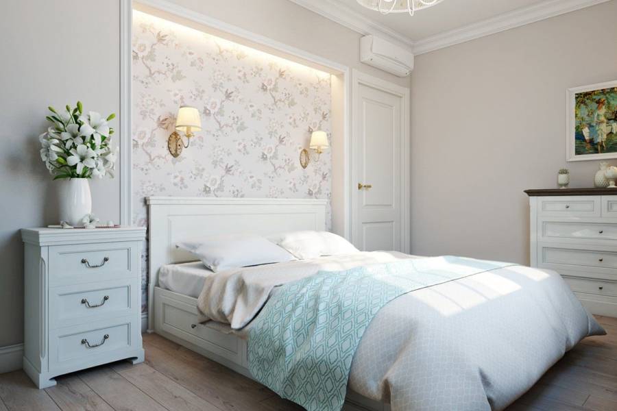 Светлая спальня (121 фото): дизайн интерьера в пастельных тонах с темной кроватью в современном и классическом стиле, бежевые обои и декор