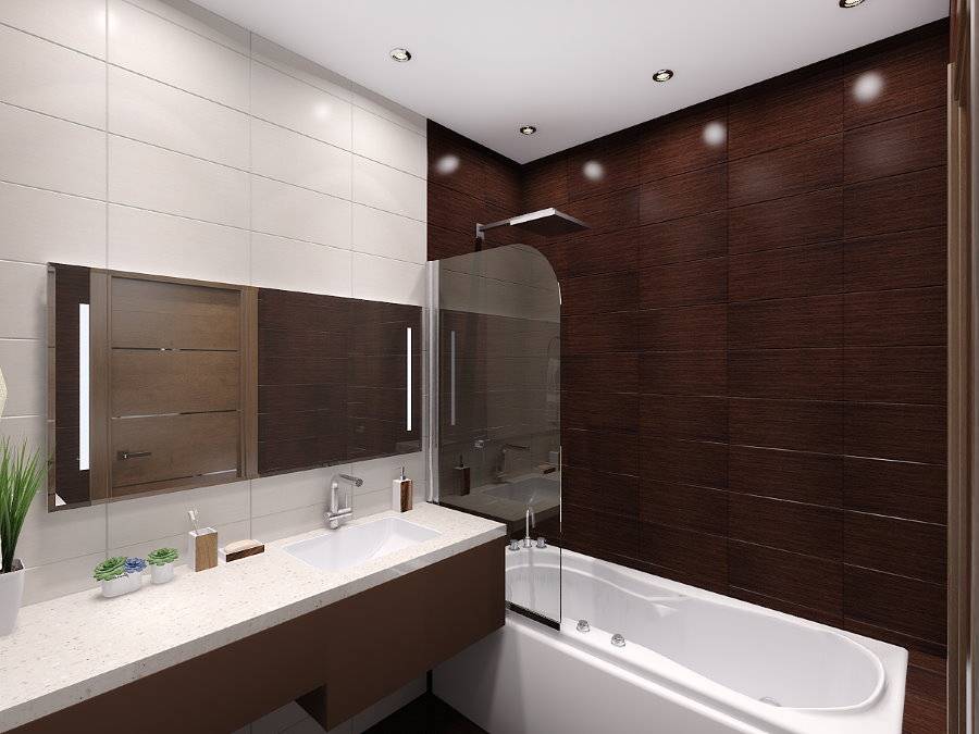 Коричневая ванная комната, бежево-коричневые тона и другие сочетания (43 фото)
