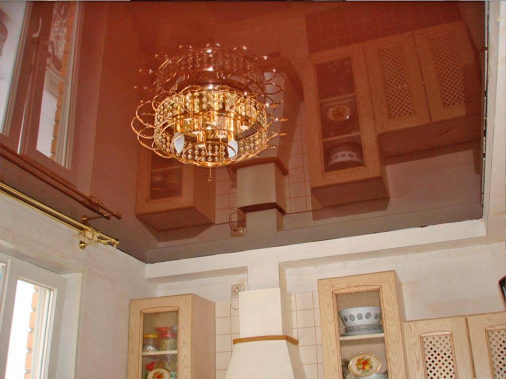 Шоколадный натяжной потолок в интерьере (глянцевый и сатиновый) - photomonster.ru - дизайн интерьеров, домашний ремонт