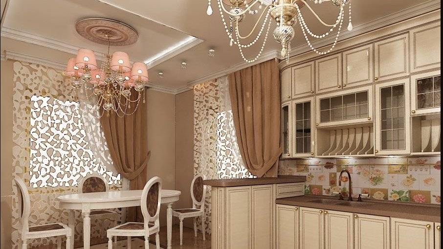 Кухня в классическом стиле (96 фото): дизайн интерьера в стиле классика, кухонный гарнитур с порталом и угловые модели для кухни-гостиной, подходящие обои и плитка для маленькой комнаты