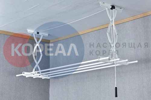 Потолочная сушилка для белья: установка подвесной и настенно-потолочной системы