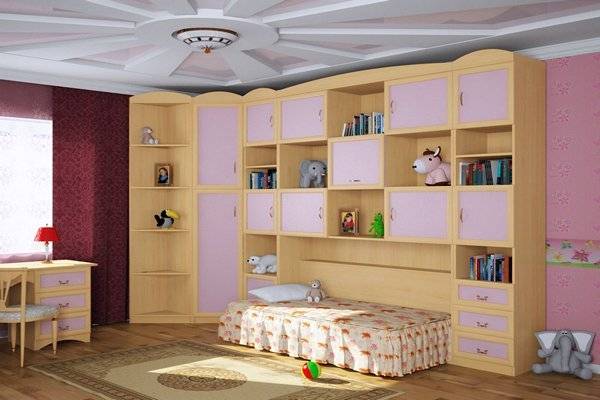 Варианты выбора дизайна и стиля детских стенок в комнату