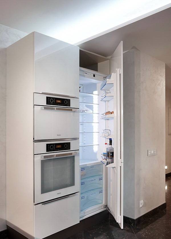 Встроенный холодильник - рейтинг лучших моделей и обзор самых модных тенденций (155 фото)