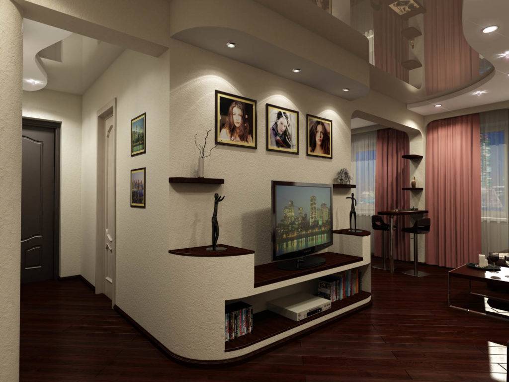Гостиная в коридоре, как оформить и объединить: варианты дизайна и удачной планировки (120 фото)