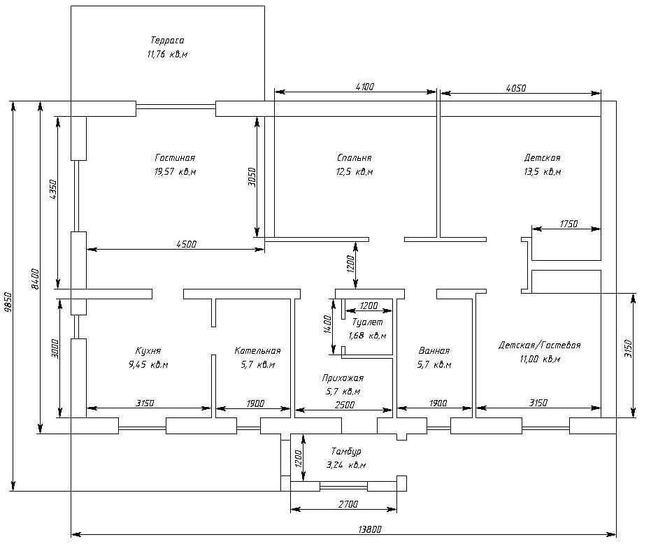 Проекты одноэтажного дома с тремя спальнями: особенности планировки, создание плана и примеры