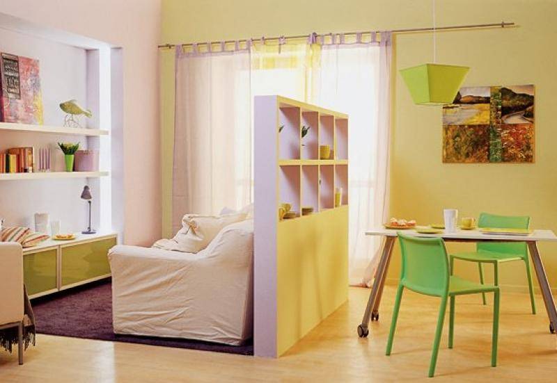 Зонирование комнаты: использование предметов мебели, перегородок и другие способы, видео и фото