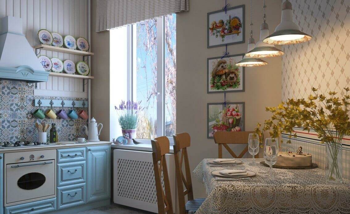 Дизайн маленькой кухни в стиле прованс (25 фото) — 6, 9 и 10 кв. метров