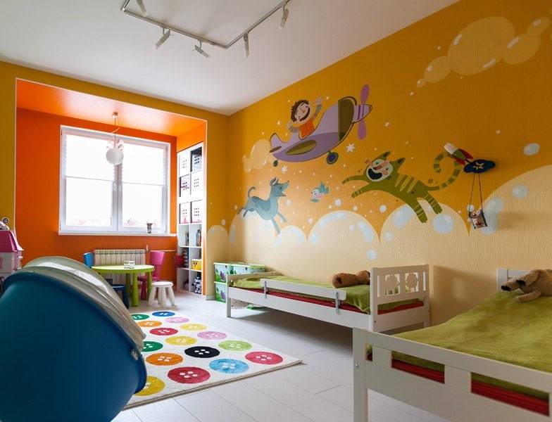 Как расписать стены в детской: примеры узоров и рисунков