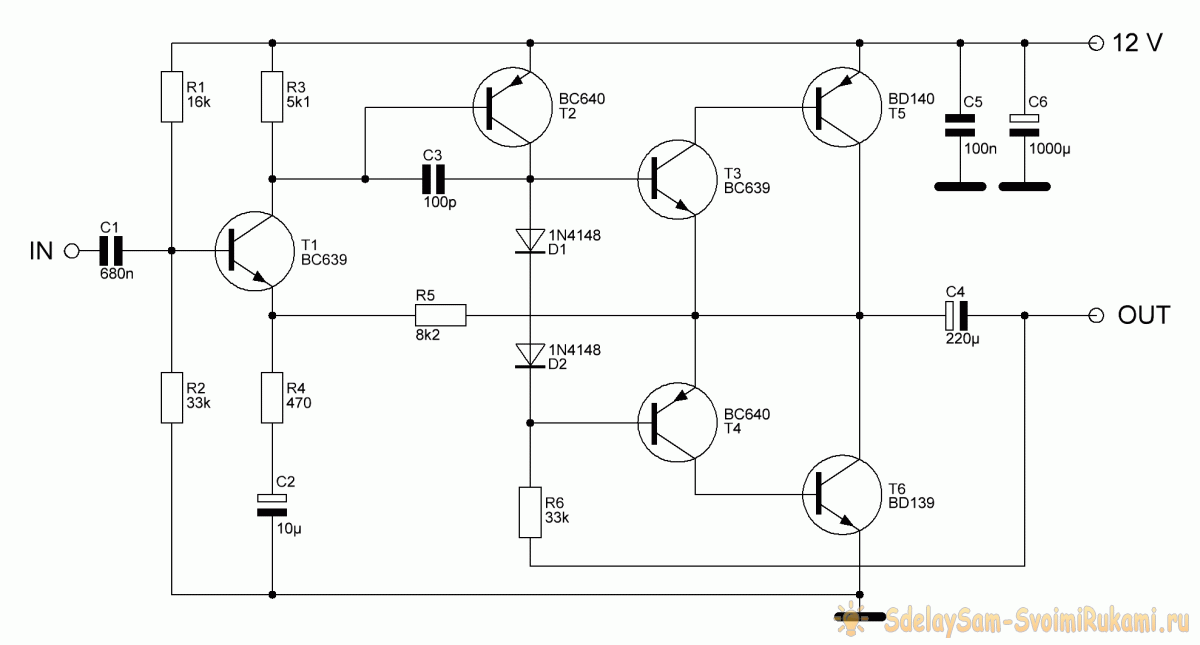 Схема усилитель схема мини