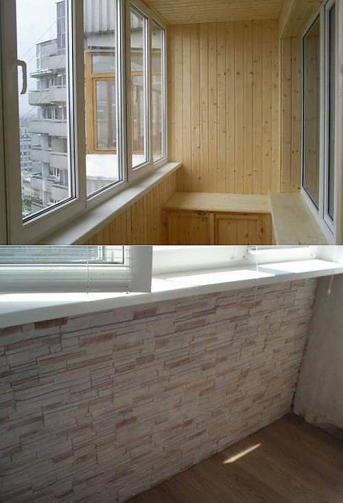 Чем отделать балкон внутри: материалы для внутренней отделки
