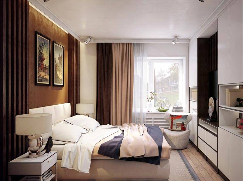 Спальня 9 кв. м. - топ-150 фото новинок дизайна и планировок маленькой спальной комнаты
