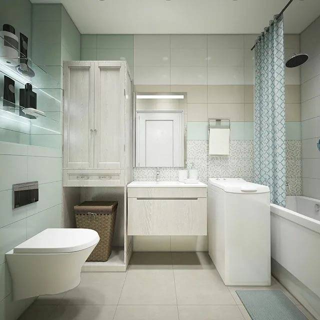 Интерьер современной ванной комнаты совмещенной с туалетом +20 фото