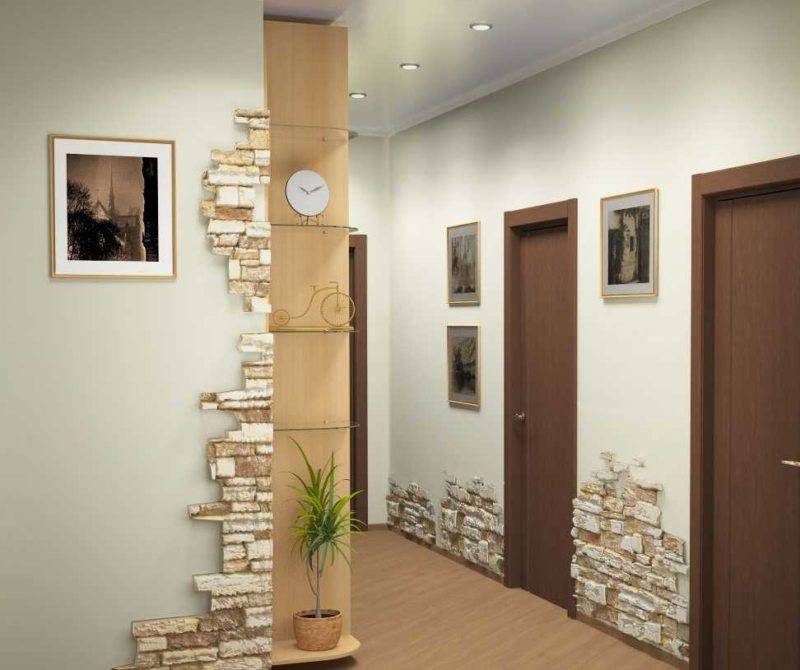 Как украсить стену в прихожей? 44 фото чем декорировать в коридоре? варианты декора из дерева и ламинатом, зеркальной плиткой и камнем, другие идеи