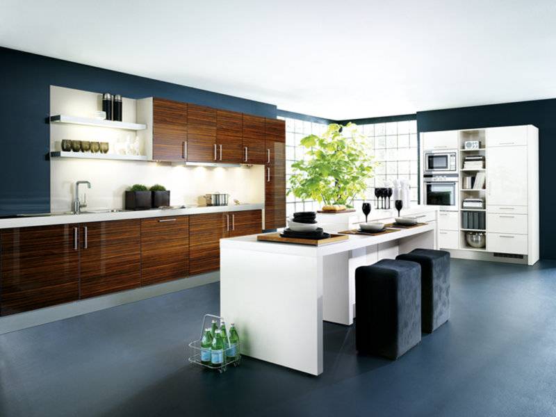 Интерьер кухни в стиле модерн: дизайн, отделка, декор (фото)