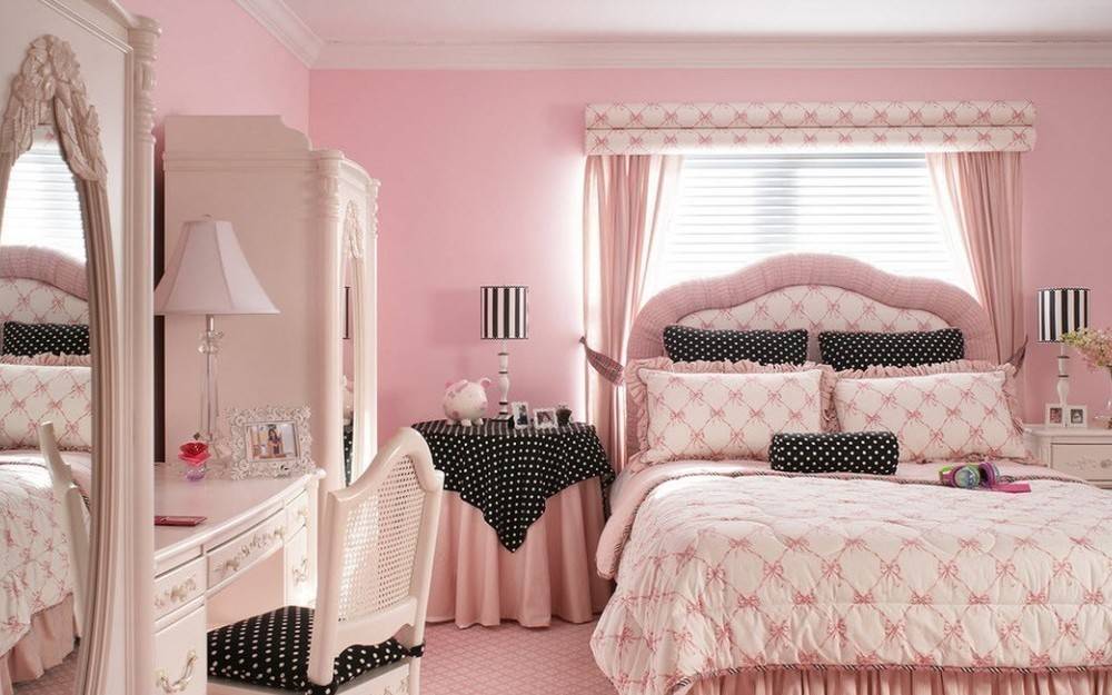 Варианты оформления комнаты в розовых оттенках