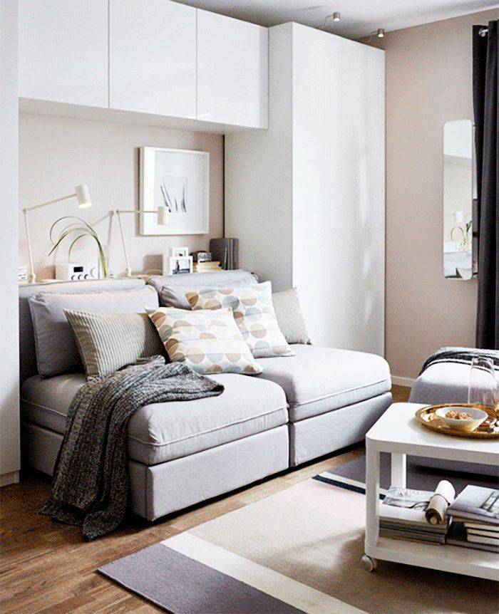 Спальня в однокомнатной квартире: 120 фото примеров зонирования и дизайна