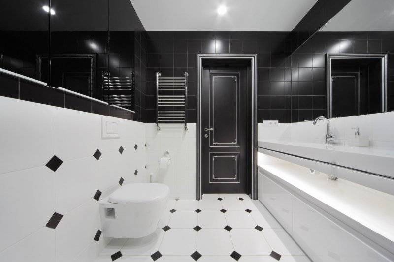 Черная ванная: 100 фото модных новинок дизайна интерьеров