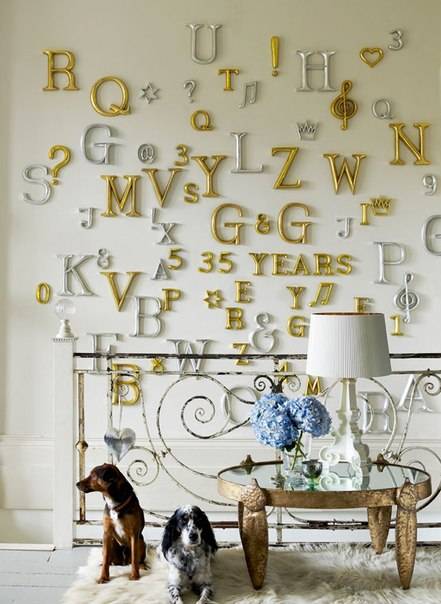 Декоративные буквы для украшения интерьера +56 фото
