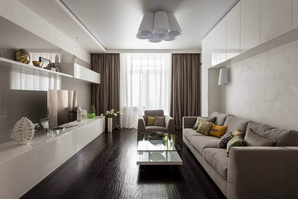 Гостиная 16 кв. м.: обзор лучших проектов и вариантов зонирования гостиной стандартных размеров