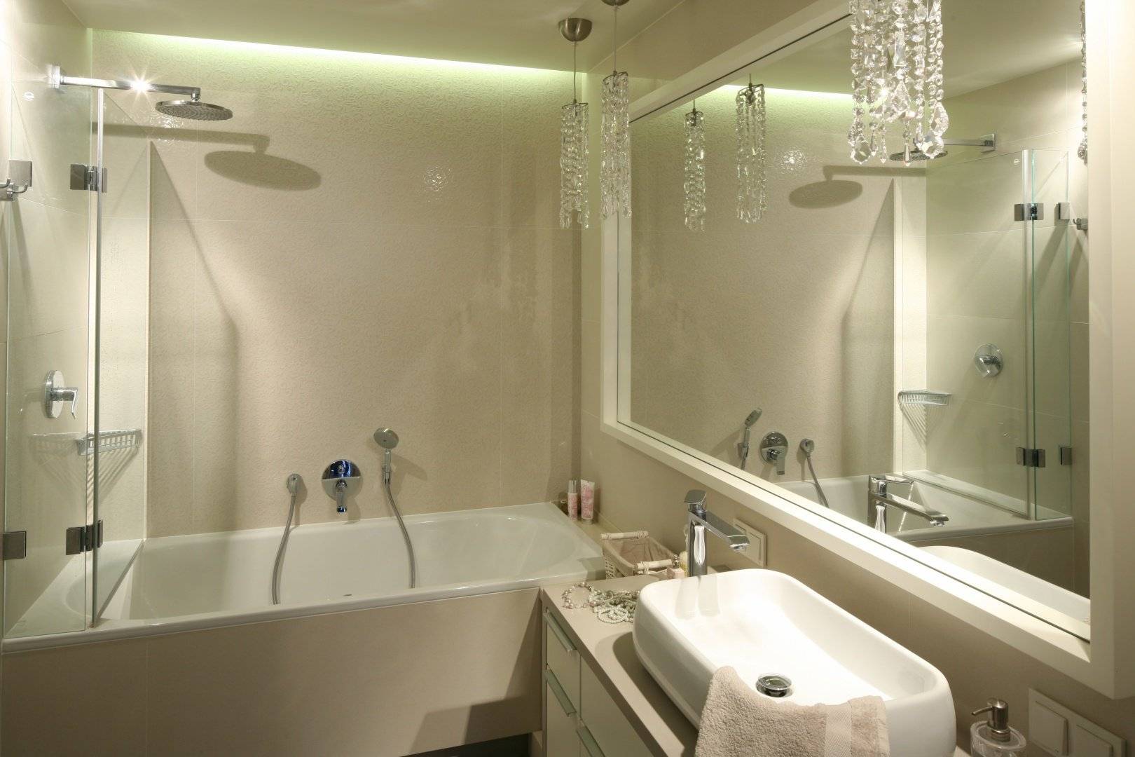 Освещение в ванной: выбор ламп и светильников ?(+70 фото идей)