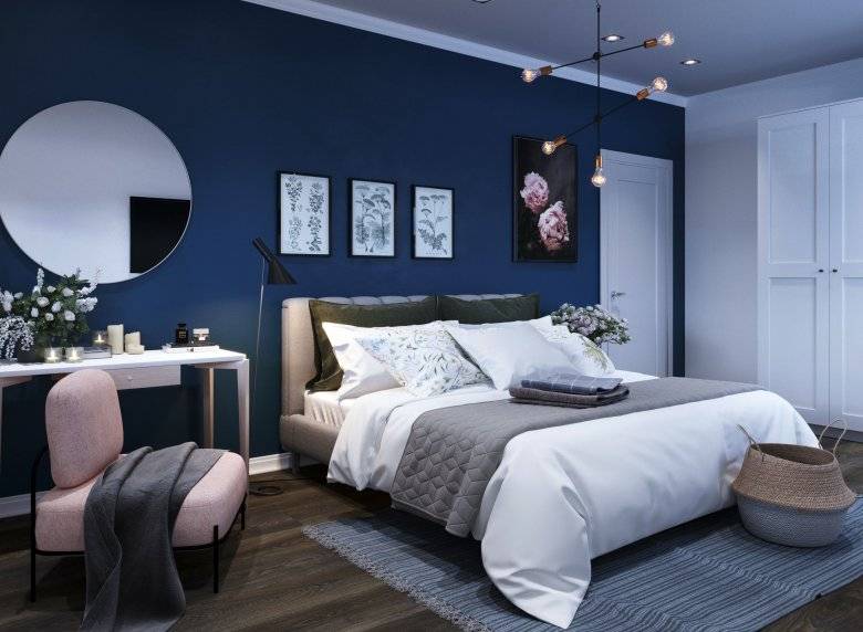 Синяя спальня: 125 фото новинок, идеи дизайна интерьера в синих тонах, реальные примеры красивых проектов