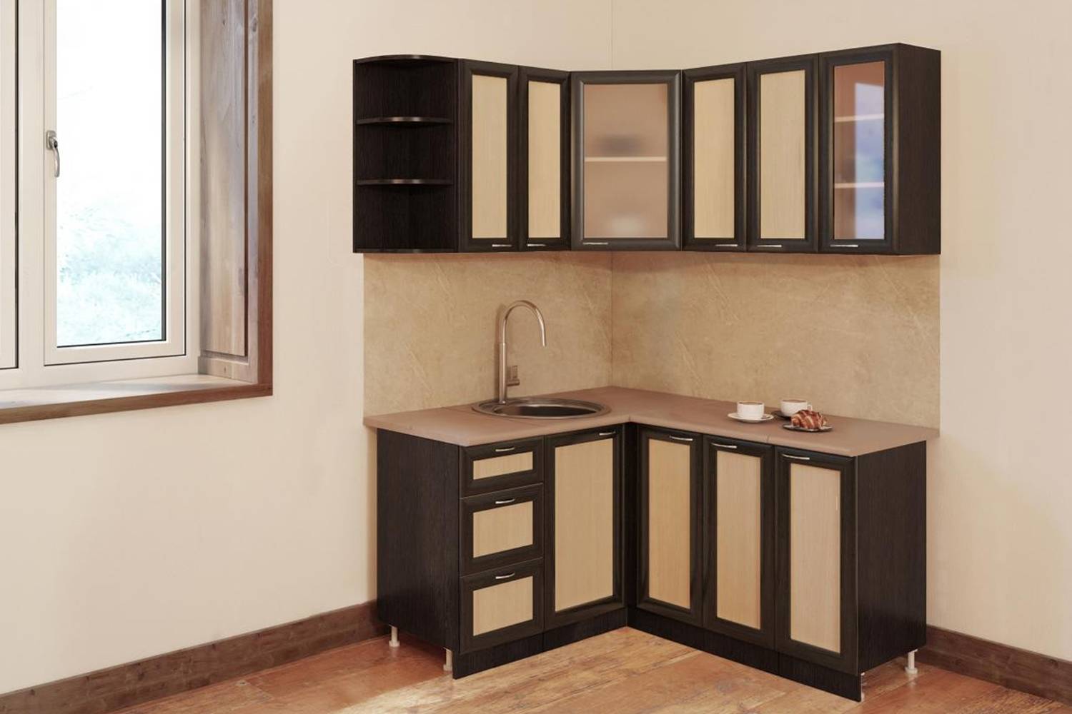 Маленький кухонный гарнитур: 70 фото идей для стильных решений