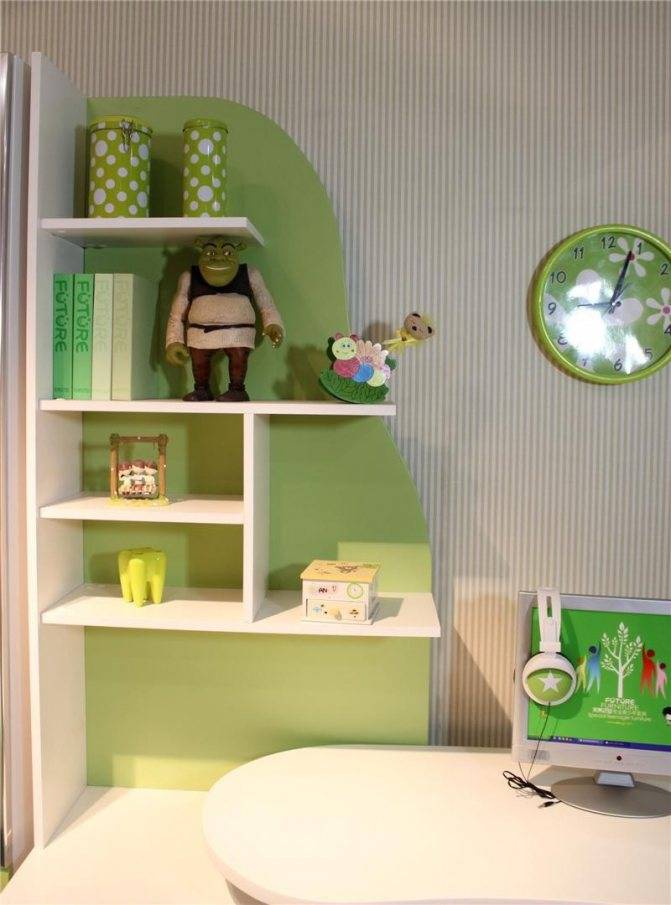 Примеры выбора и оформления стеллажей в детской комнате