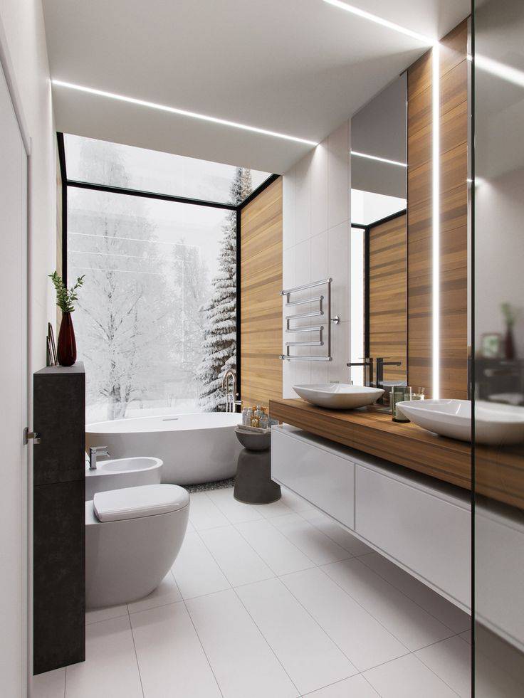 Дизайн интерьера ванной комнаты - 80 фото, оригинальные идеи ремонта и отделки 2019